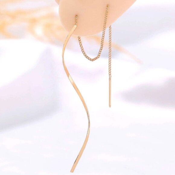 Women's Fashion Classy Tassel Thread Earrings - Picture 2 of 4